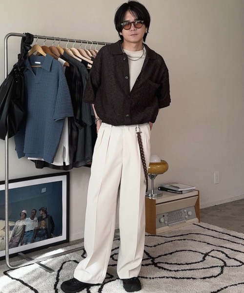 JACQUARD MESH KNIT SHIRT（シャツ/ブラウス）｜WYM LIDNM（ウィム バイ リドム）