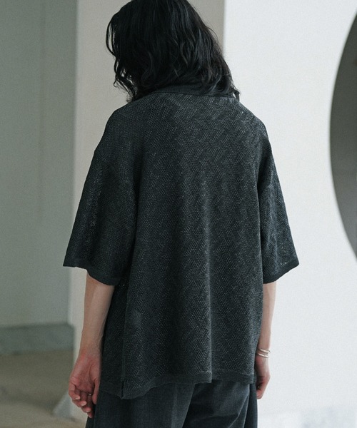 JACQUARD MESH KNIT SHIRT（シャツ/ブラウス）｜WYM LIDNM（ウィム バイ リドム）