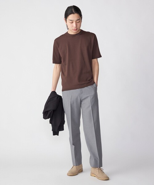 SHIPS(シップス)の「SHIPS:〈 洗濯機可能〉18ゲージ ポリエステル ライト リラックス ニット Tシャツ(Tシャツ/カットソー・メンズ・ブラウン/ネイビー/ライトグレー/スモークピンク・X-LARGE/LARGE/MEDIUM/SMALL)」の6枚目の写真