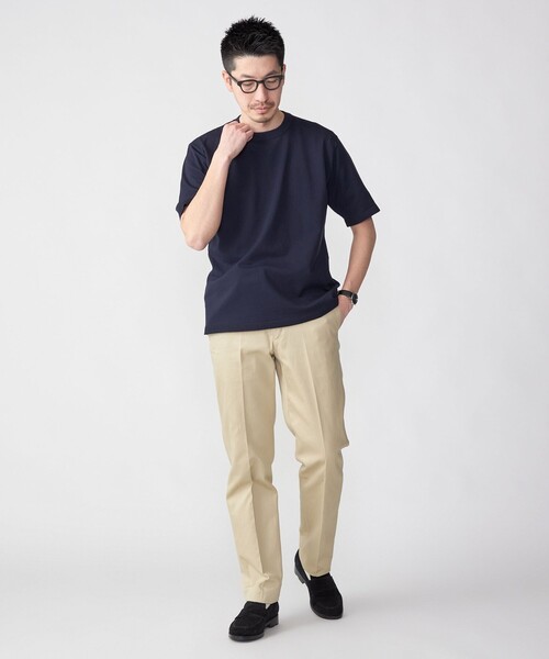 SHIPS(シップス)の「SHIPS:〈 洗濯機可能〉18ゲージ ポリエステル ライト リラックス ニット Tシャツ(Tシャツ/カットソー・メンズ・ブラウン/ネイビー/ライトグレー/スモークピンク・X-LARGE/LARGE/MEDIUM/SMALL)」の8枚目の写真