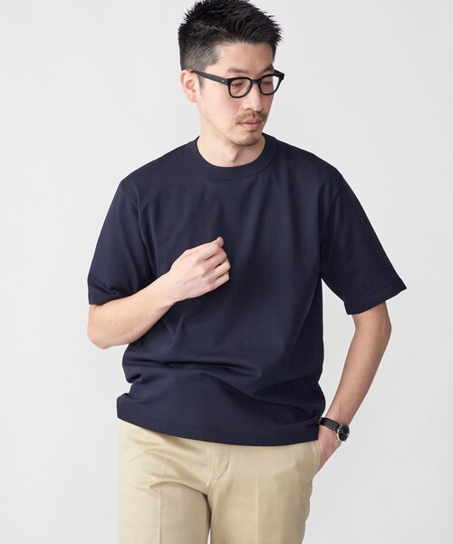 SHIPS(シップス)の「SHIPS:〈 洗濯機可能〉18ゲージ ポリエステル ライト リラックス ニット Tシャツ(Tシャツ/カットソー・メンズ・ブラウン/ネイビー/ライトグレー/スモークピンク・X-LARGE/LARGE/MEDIUM/SMALL)」の13枚目の写真