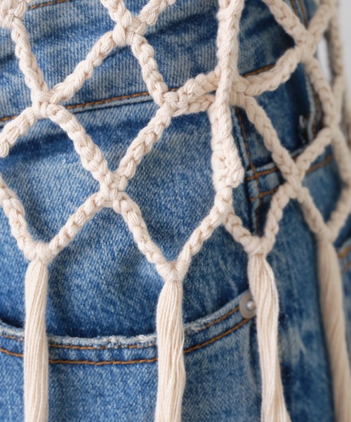 WILLOW（ウィロー）の「【willow】マクラメフリンジベスト（ベスト・レディース・ブラック/ベージュ・ONE SIZE）」の18枚目の写真