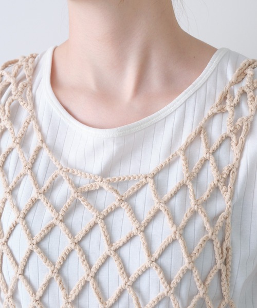 WILLOW（ウィロー）の「【willow】マクラメフリンジベスト（ベスト・レディース・ブラック/ベージュ・ONE SIZE）」の15枚目の写真