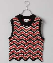 GANNI | GANNI/ガニー Cotton Crochet Vest / K2160 / コットンクロシェットニットベスト(ベスト)