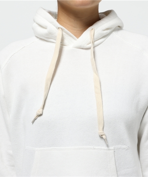 SEVENDAYS=SUNDAY（セブンデイズサンデイ）の「トンプキン裏毛　長袖フードチュニック（Tシャツ/カットソー・レディース・ネイビー/オフホワイト/チャコールグレー・FREE）」の9枚目の写真