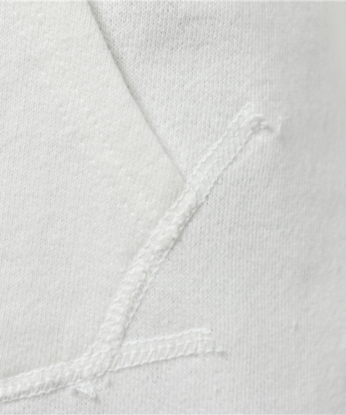 SEVENDAYS=SUNDAY（セブンデイズサンデイ）の「トンプキン裏毛　長袖フードチュニック（Tシャツ/カットソー・レディース・ネイビー/オフホワイト/チャコールグレー・FREE）」の5枚目の写真