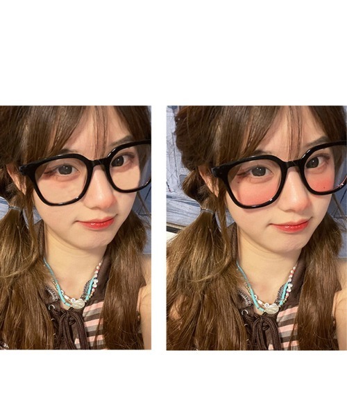Miniministore(ミニミニストア)の「伊達メガネ すっぴんメイク眼鏡レディース(メガネ・レディース・ブラック/ホワイト・FREE)」の6枚目の写真