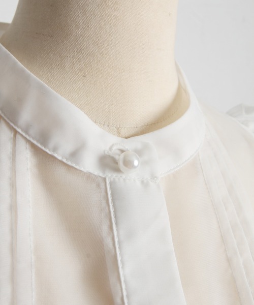 tocco closet(トッコ クローゼット)の「キャミソール付きフリル装飾シアーウエストタックブラウス(シャツ/ブラウス・レディース・オフホワイト/ピンク・M)」の15枚目の写真