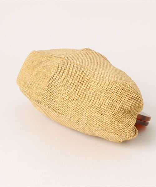 ADAM ET ROPE'（アダムエロペ）の「【SITA NEVADO(シタネバド)】RAFIA CLUTCH BAG（クラッチバッグ・レディース・モスグリーン/キナリ・FREE）」の4枚目の写真