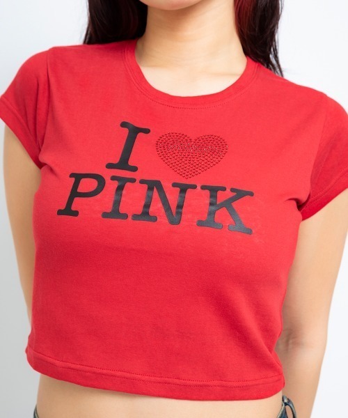 tシャツ atmos pink I LOVE PINK T-shirt / アトモス ピンク アイ ラブ ピンク ティシャツ レディース atmos pink I LOVE PINK T-shirt / アトモス ピンク アイ ラブ