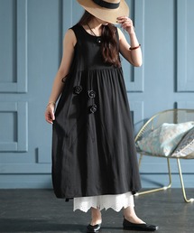 【美品 社交ダンス衣装】ワンピース ドレス leirena 黒 薔薇 バラ 清楚 ラテンダンス衣装 社交ダンス衣装 ラテンドレス 社交ダンス