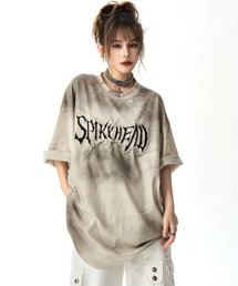 mushwear | Wash Distressed Embroidery Loose T-shirt(Tシャツ/カットソー)