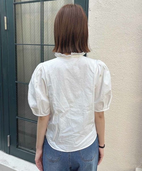 F i.n.t（フィント）の「ビスチェ風コットンレース使いブラウス/fint（シャツ/ブラウス・レディース・オフホワイト/ライトベージュ・FREE）」の5枚目の写真