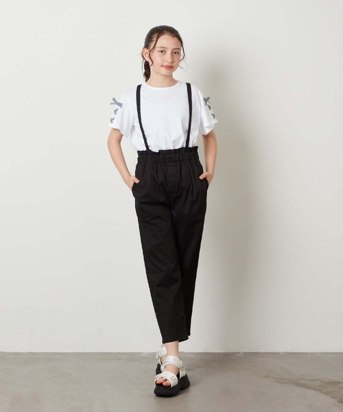a.v.v（アーヴェヴェ）の「[140-150]サスペンダー付きテーパードパンツ（その他パンツ・キッズ・ブルー/ベージュ/ブラック・140/150）」の17枚目の写真
