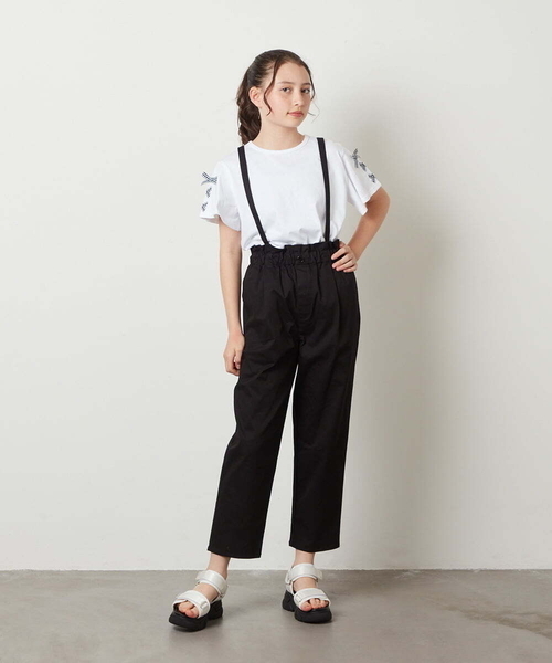 a.v.v（アーヴェヴェ）の「[140-150]サスペンダー付きテーパードパンツ（その他パンツ・キッズ・ブルー/ベージュ/ブラック・140/150）」の14枚目の写真