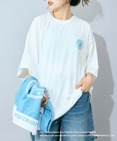 CIAOPANIC TYPY（チャオパニックティピー）の「【WEB限定】【マンチェスター・シティー別注】水陸両用Tee（ラッシュガード・メンズ・ブルー/ネイビー/ホワイト・LARGE/MEDIUM）」の6枚目の写真