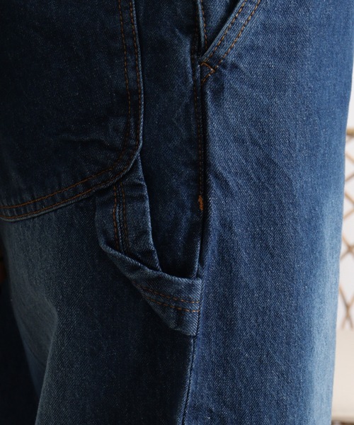 atONE(アットワン)の「atONE クロスサスペンダーサロペットパンツ(デニムパンツ・レディース・ネイビー/ブルー・M/L/LL/3L/4L)」の15枚目の写真