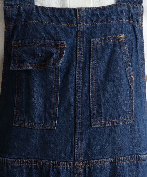 atONE(アットワン)の「atONE クロスサスペンダーサロペットパンツ(デニムパンツ・レディース・ネイビー/ブルー・M/L/LL/3L/4L)」の13枚目の写真