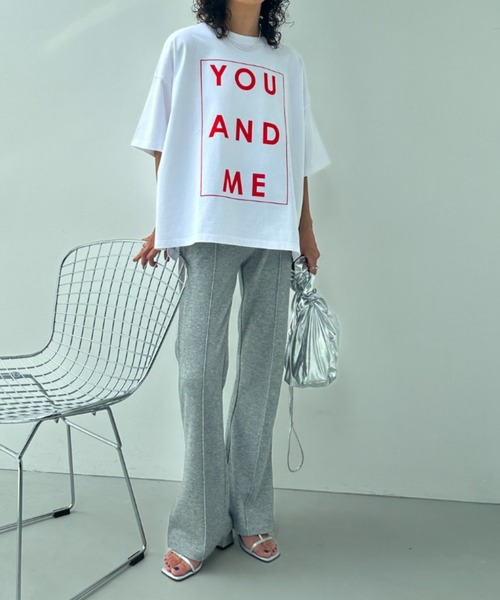 y/m（イム）の「YOU AND ME Tシャツ（Tシャツ/カットソー・レディース・ブラック/レッド/オフホワイト・FREE）」の18枚目の写真