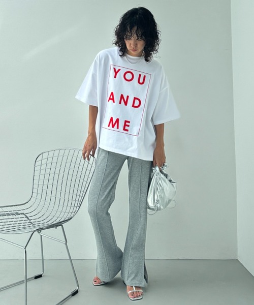 y/m（イム）の「YOU AND ME Tシャツ（Tシャツ/カットソー・レディース・ブラック/レッド/オフホワイト・FREE）」の22枚目の写真