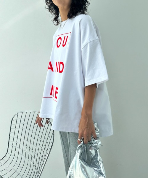 y/m（イム）の「YOU AND ME Tシャツ（Tシャツ/カットソー・レディース・ブラック/レッド/オフホワイト・FREE）」の17枚目の写真