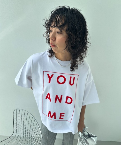 y/m（イム）の「YOU AND ME Tシャツ（Tシャツ/カットソー・レディース・ブラック/レッド/オフホワイト・FREE）」の15枚目の写真