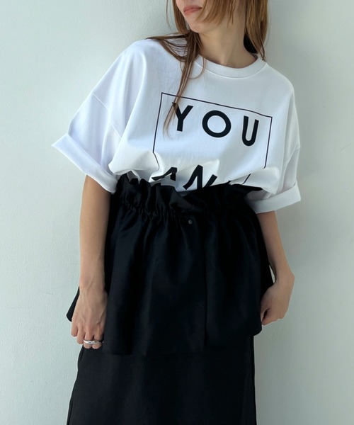 y/m（イム）の「YOU AND ME Tシャツ（Tシャツ/カットソー・レディース・ブラック/レッド/オフホワイト・FREE）」の5枚目の写真