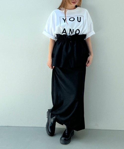 y/m（イム）の「YOU AND ME Tシャツ（Tシャツ/カットソー・レディース・ブラック/レッド/オフホワイト・FREE）」の7枚目の写真