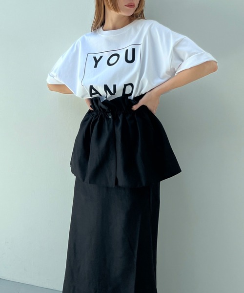 y/m（イム）の「YOU AND ME Tシャツ（Tシャツ/カットソー・レディース・ブラック/レッド/オフホワイト・FREE）」の8枚目の写真