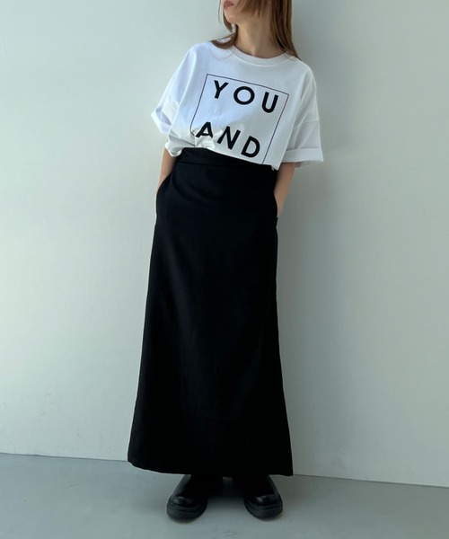 y/m（イム）の「YOU AND ME Tシャツ（Tシャツ/カットソー・レディース・ブラック/レッド/オフホワイト・FREE）」の9枚目の写真