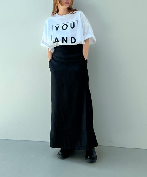 y/m（イム）の「YOU AND ME Tシャツ（Tシャツ/カットソー・レディース・ブラック/レッド/オフホワイト・FREE）」の10枚目の写真