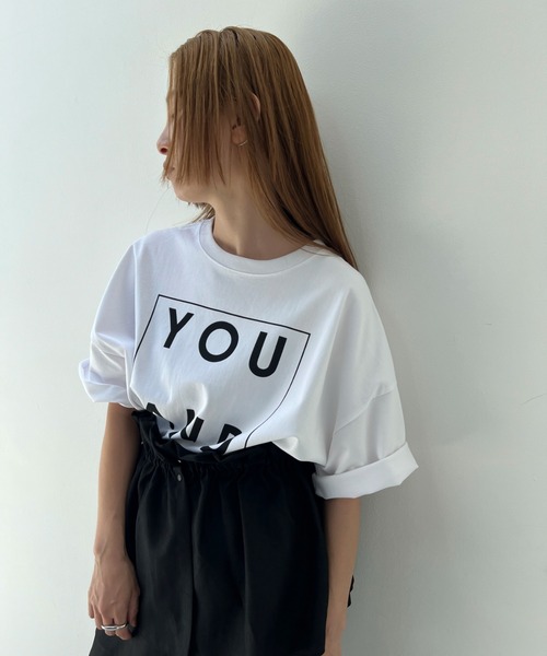 y/m（イム）の「YOU AND ME Tシャツ（Tシャツ/カットソー・レディース・ブラック/レッド/オフホワイト・FREE）」の11枚目の写真