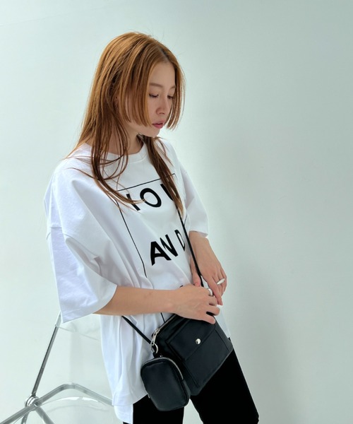 y/m（イム）の「YOU AND ME Tシャツ（Tシャツ/カットソー・レディース・ブラック/レッド/オフホワイト・FREE）」の12枚目の写真