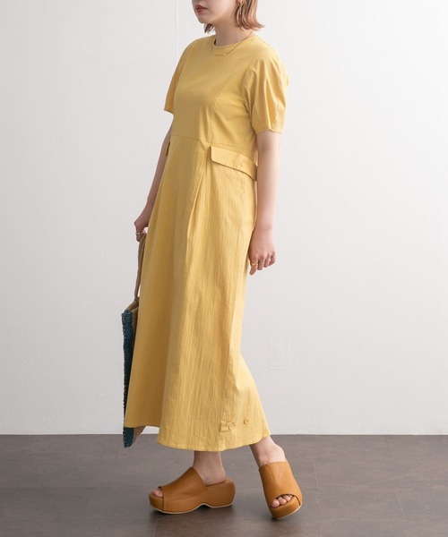 KBF(ケイビーエフ)の「サイドポケットコクーンワンピース(ワンピース・レディース・ネイビー/イエロー/アイボリー・38/36)」の20枚目の写真