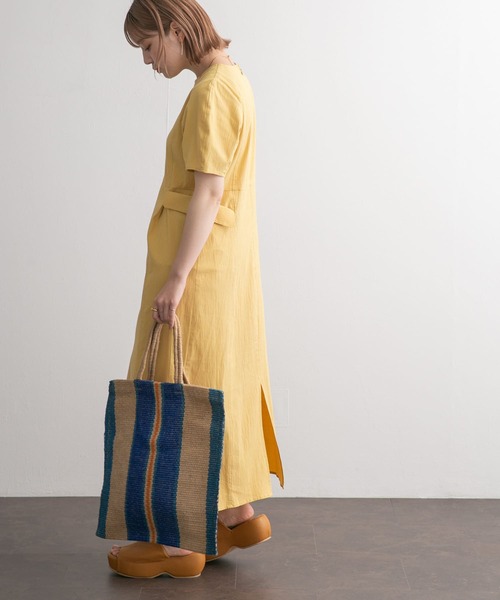 KBF(ケイビーエフ)の「サイドポケットコクーンワンピース(ワンピース・レディース・ネイビー/イエロー/アイボリー・38/36)」の22枚目の写真