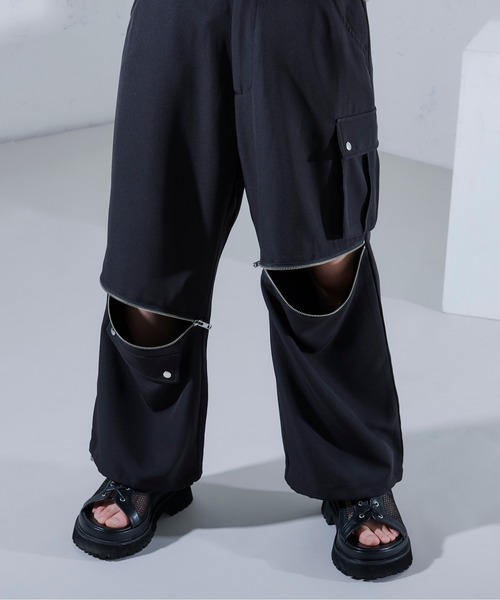 Ellno Loset（エルノロゼット）の「2WAYジップデザインパンツ（その他パンツ・メンズ・ブルーグリーン/ブラック・SMALL/MEDIUM/LARGE/X-SMALL）」の9枚目の写真