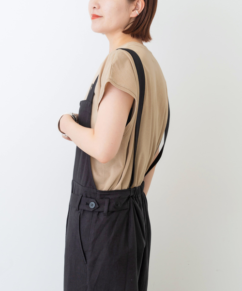 Spick & Span(スピックアンドスパン)の「麻レーヨンジップサロペット(サロペット/オーバーオール・レディース・ベージュ/ブラック・38/36)」の11枚目の写真