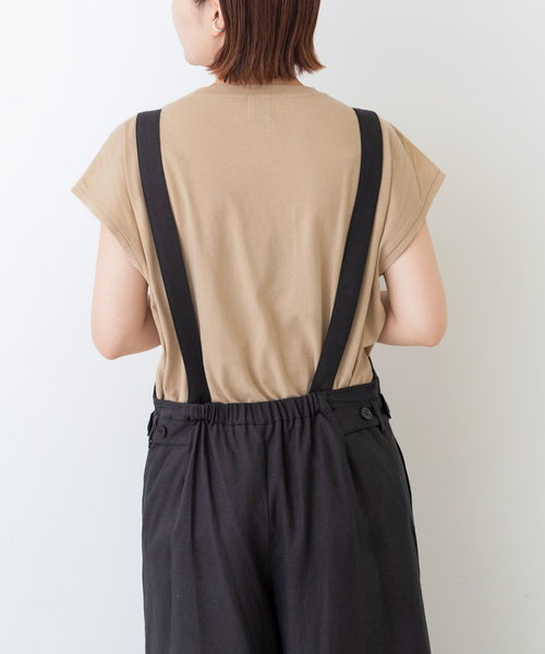セール】麻レーヨンジップサロペット（サロペット