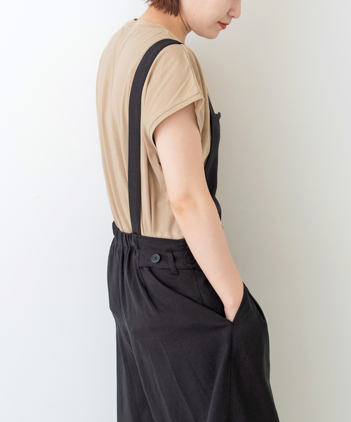 Spick & Span(スピックアンドスパン)の「麻レーヨンジップサロペット(サロペット/オーバーオール・レディース・ベージュ/ブラック・38/36)」の13枚目の写真