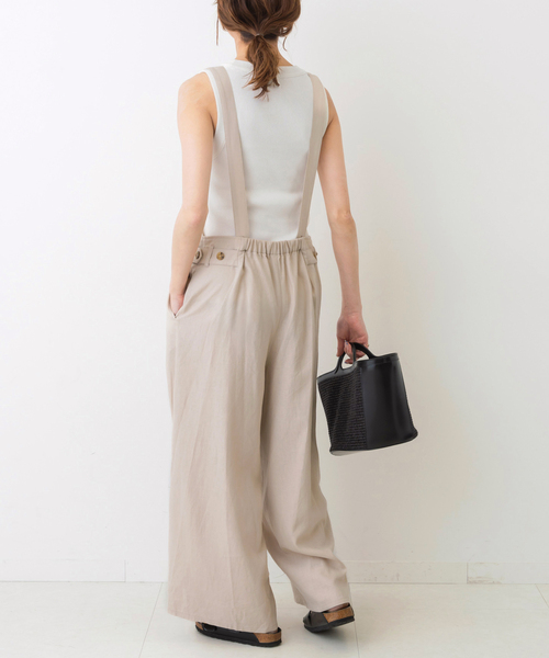 Spick & Span(スピックアンドスパン)の「麻レーヨンジップサロペット(サロペット/オーバーオール・レディース・ベージュ/ブラック・38/36)」の22枚目の写真