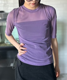 シースルー インナー」に該当するトップス（パープル/紫色系
