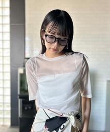 Kotoe（コトエ）の「シアートップス シースルーカットソー 五分袖（Tシャツ/カットソー・レディース）」