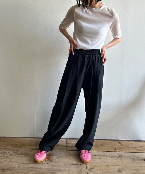 Kotoe（コトエ）の「シアートップス シースルーカットソー 五分袖（Tシャツ/カットソー・レディース・ホワイト/パープル/ブラック・M/L）」の20枚目の写真