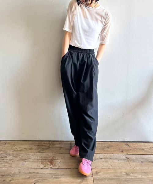 Kotoe（コトエ）の「シアートップス シースルーカットソー 五分袖（Tシャツ/カットソー・レディース・ホワイト/パープル/ブラック・M/L）」の21枚目の写真