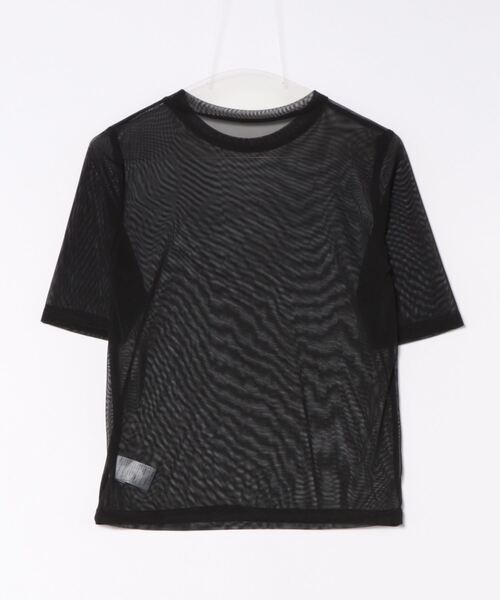 セール】シアートップス シースルーカットソー 五分袖（Tシャツ