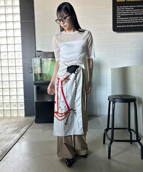オフショルダーシアートップス pctokyo Tシャツセット jiasecond. tシャツ 「jiasecond.」ラグランオフショルシアー