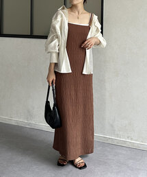 Thevon | ワッシャージャガードナローキャミワンピース(ワンピース)