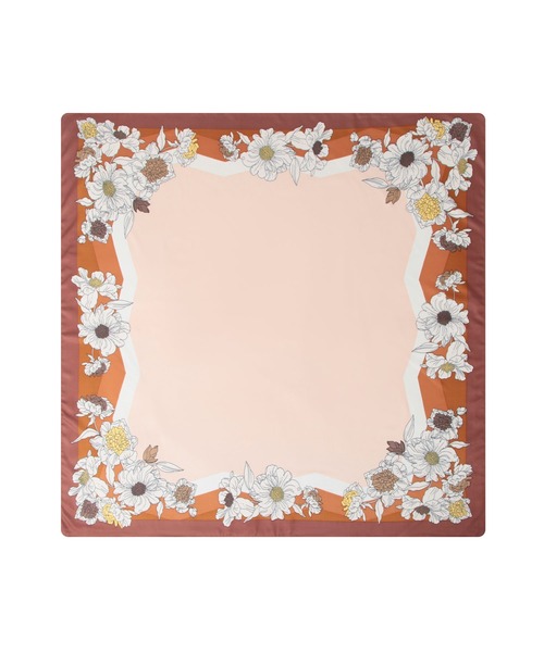 Julia Boutique（ジュリアブティック）の「90×90cmサイズ・ヴィンテージ風サテン生地スカーフ/100018（バンダナ/スカーフ・レディース・R/A/F/E/D/C/B/Q/P/O/N/M/L/K/J/I/H/G/T/S・ONE）」の6枚目の写真