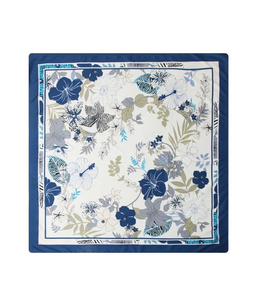 Julia Boutique（ジュリアブティック）の「90×90cmサイズ・ヴィンテージ風サテン生地スカーフ/100018（バンダナ/スカーフ・レディース・R/A/F/E/D/C/B/Q/P/O/N/M/L/K/J/I/H/G/T/S・ONE）」の10枚目の写真