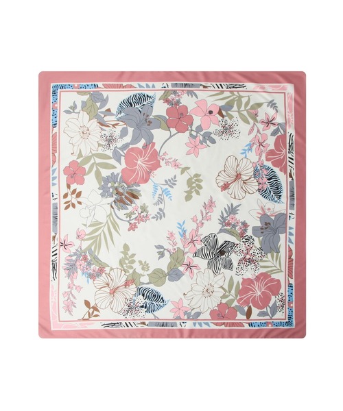 Julia Boutique（ジュリアブティック）の「90×90cmサイズ・ヴィンテージ風サテン生地スカーフ/100018（バンダナ/スカーフ・レディース・R/A/F/E/D/C/B/Q/P/O/N/M/L/K/J/I/H/G/T/S・ONE）」の11枚目の写真